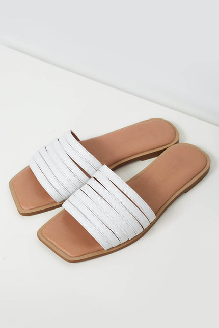 LEATHER LOW-CUT MULES