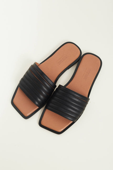 LEATHER LOW-CUT MULES