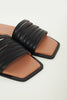 LEATHER LOW-CUT MULES