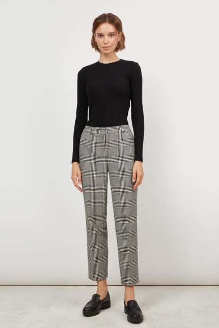 CROPPED CHECK TROUSERS