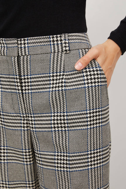 CROPPED CHECK TROUSERS