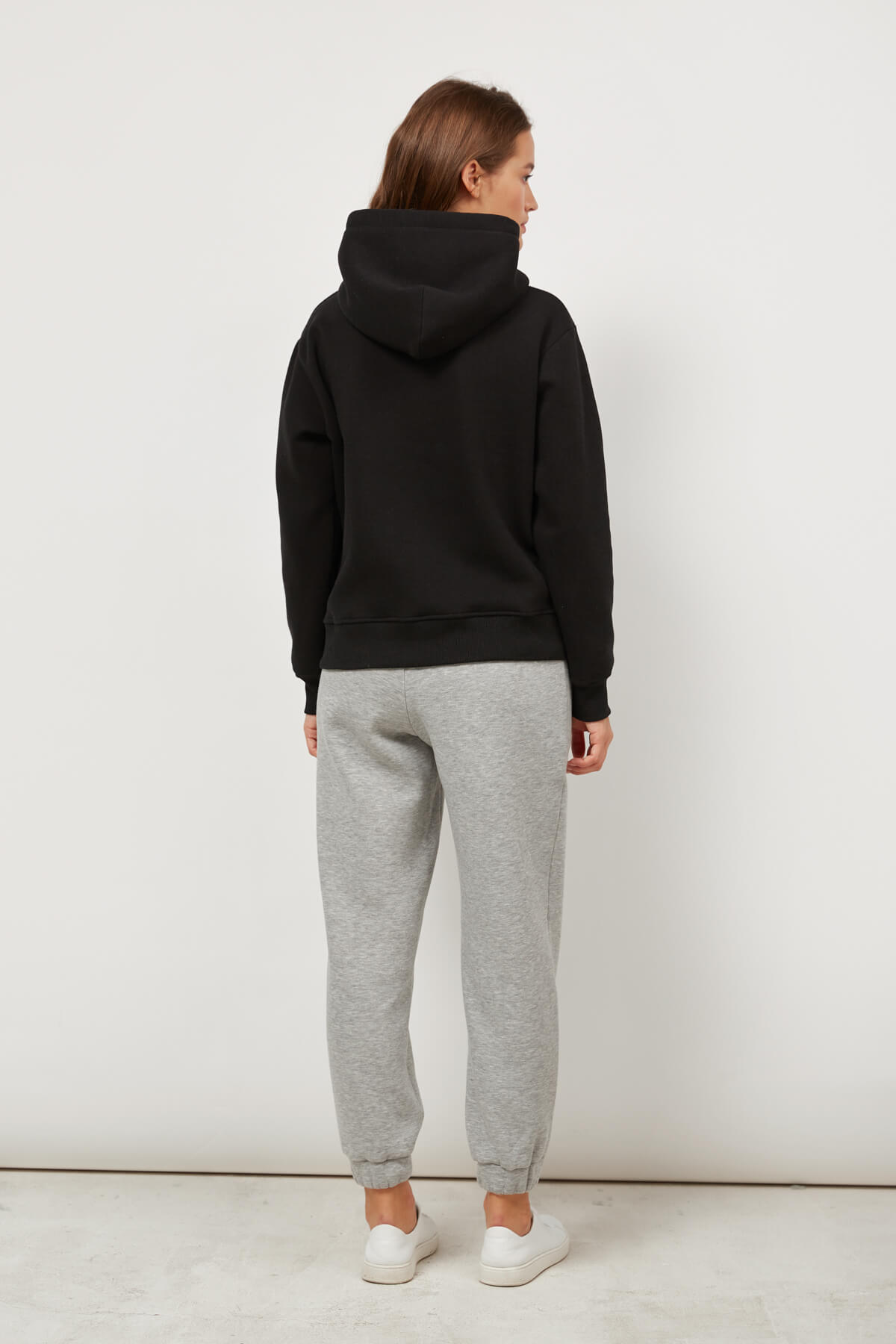 CROPPED FLEECE HOODIE