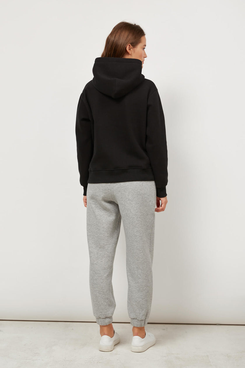 CROPPED FLEECE HOODIE
