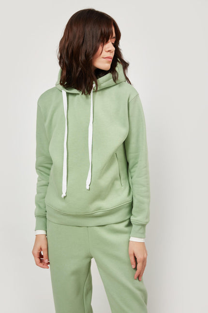 CROPPED FLEECE HOODIE