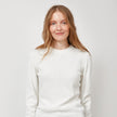 KNITTED MILKY SWEATER WITH WOOL