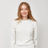 KNITTED MILKY SWEATER WITH WOOL