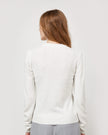 KNITTED MILKY SWEATER WITH WOOL