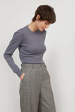 KNITTED GRAY JUMPER WITH COTTON