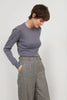 KNITTED GRAY JUMPER WITH COTTON