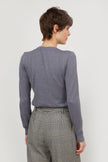 KNITTED GRAY JUMPER WITH COTTON