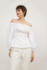 OFF-THE-SHOULDER SHIRT WITH COTTON