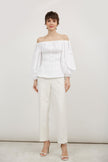 OFF-THE-SHOULDER SHIRT WITH COTTON