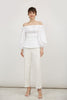 OFF-THE-SHOULDER SHIRT WITH COTTON