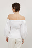 OFF-THE-SHOULDER SHIRT WITH COTTON