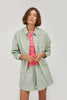 PISTACHIO LOOSE-FIT SHIRT WITH LINEN