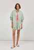 PISTACHIO LOOSE-FIT SHIRT WITH LINEN