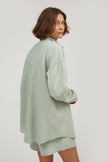 PISTACHIO LOOSE-FIT SHIRT WITH LINEN