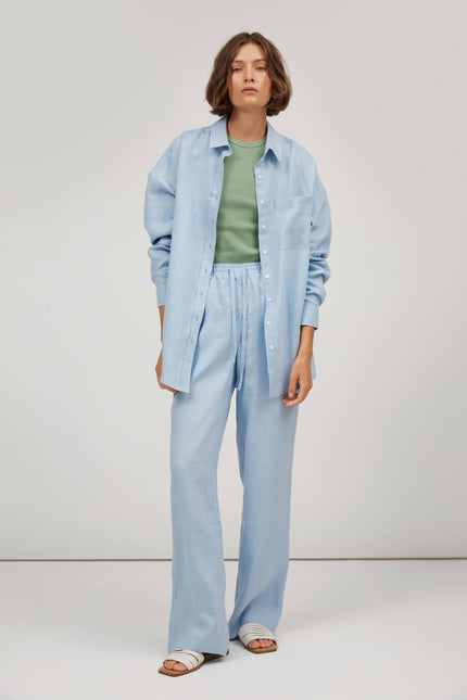 LOOSE-FIT PANTS WITH LINEN
