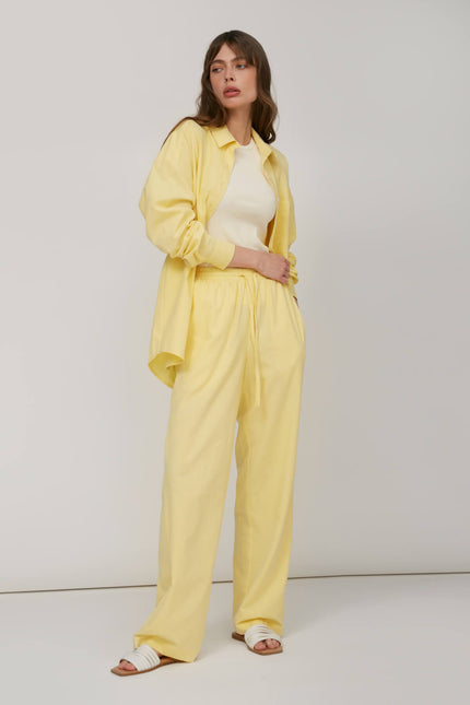 LOOSE-FIT PANTS WITH LINEN