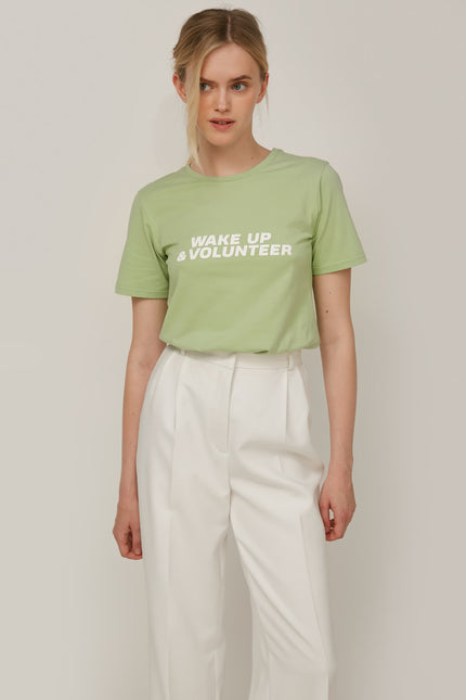 T-SHIRT 'WAKE UP & VOLUNTEER'