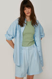 HIGH-WAISTED LOOSE-FIT SHORTS