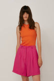 HIGH-WAISTED LOOSE-FIT SHORTS