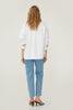 WHITE STRAIGHT-CUT LOOSE FIT SHIRT