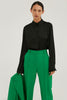 LOOSE-FIT BLACK SHIRT IN SATIN