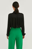 LOOSE-FIT BLACK SHIRT IN SATIN