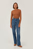 CARAMEL RIBBED JERSEY JUMPER