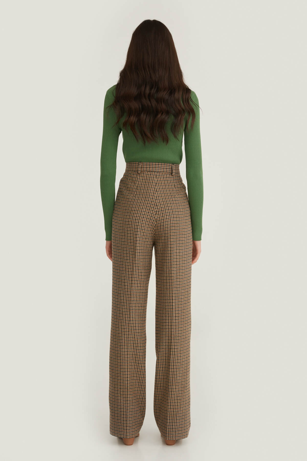 WIDE-LEG ELONGATED TROUSERS WITH WOOL