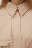 LIGHT BEIGE STRAIGHT CUT COTTON TRENCH COAT