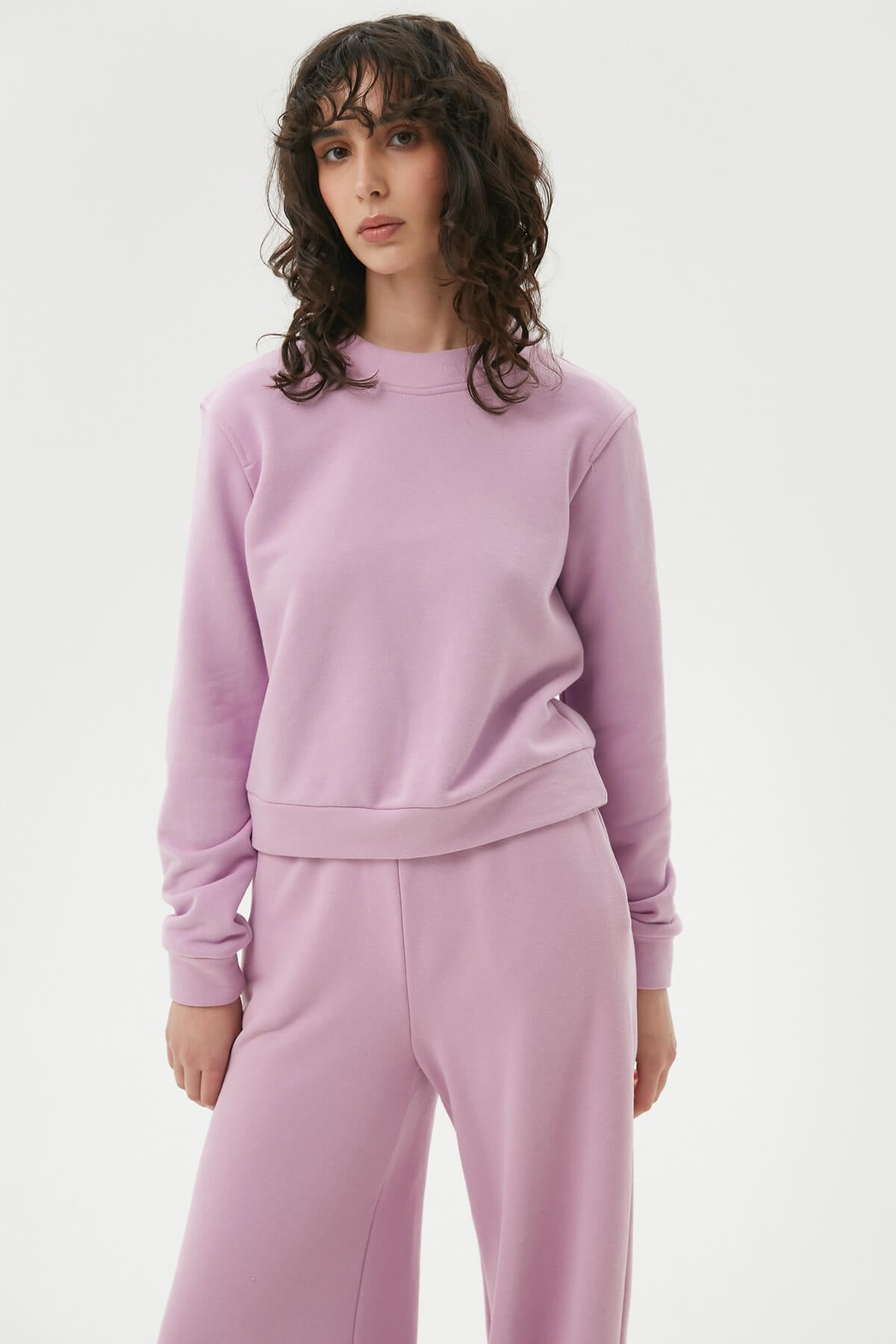 CROPPED JERSEY SWEATSHIRT