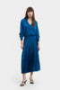 ELECTRIC BLUE LOOSE-FIT SATIN SHIRT