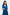 ELECTRIC BLUE LOOSE-FIT SATIN SHIRT