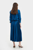 ELECTRIC BLUE LOOSE-FIT SATIN SHIRT