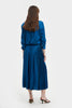 ELECTRIC BLUE LOOSE-FIT SATIN SHIRT