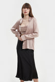 MOCCO LOOSE-FIT SATIN SHIRT