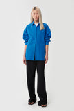 LOOSE-FIT BLUE COTTON SHIRT