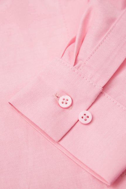 LOOSE-FIT PINK COTTON SHIRT