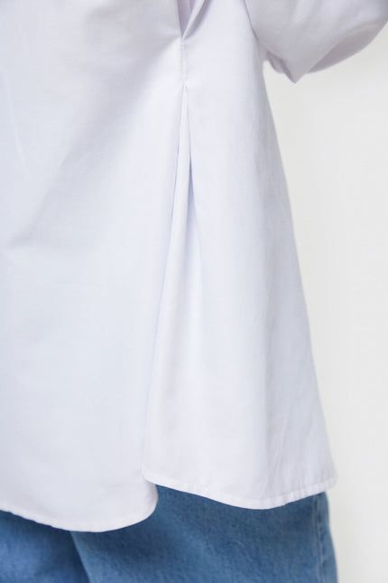 SLIM FIT WHITE COTTON SHIRT