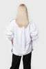 REGULAR FIT WHITE COTTON SHIRT WITH CONTRAST EDGING