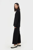 BLACK V-NECK JUMPER WITH VISCOSE