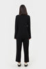BLACK V-NECK JUMPER WITH VISCOSE
