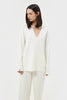 MILKY JERSEY V-NECK JUMPER