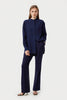 NAVY BLUE LOOSE FIT VISCOSE SHIRT