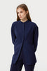 NAVY BLUE LOOSE FIT VISCOSE SHIRT