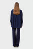 NAVY BLUE LOOSE FIT VISCOSE SHIRT