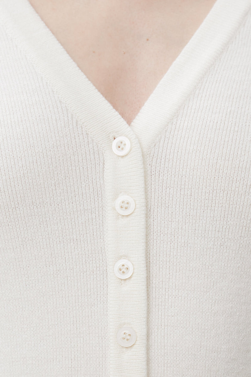 MILKY KNITTED BODYSUIT WITH VISCOSE