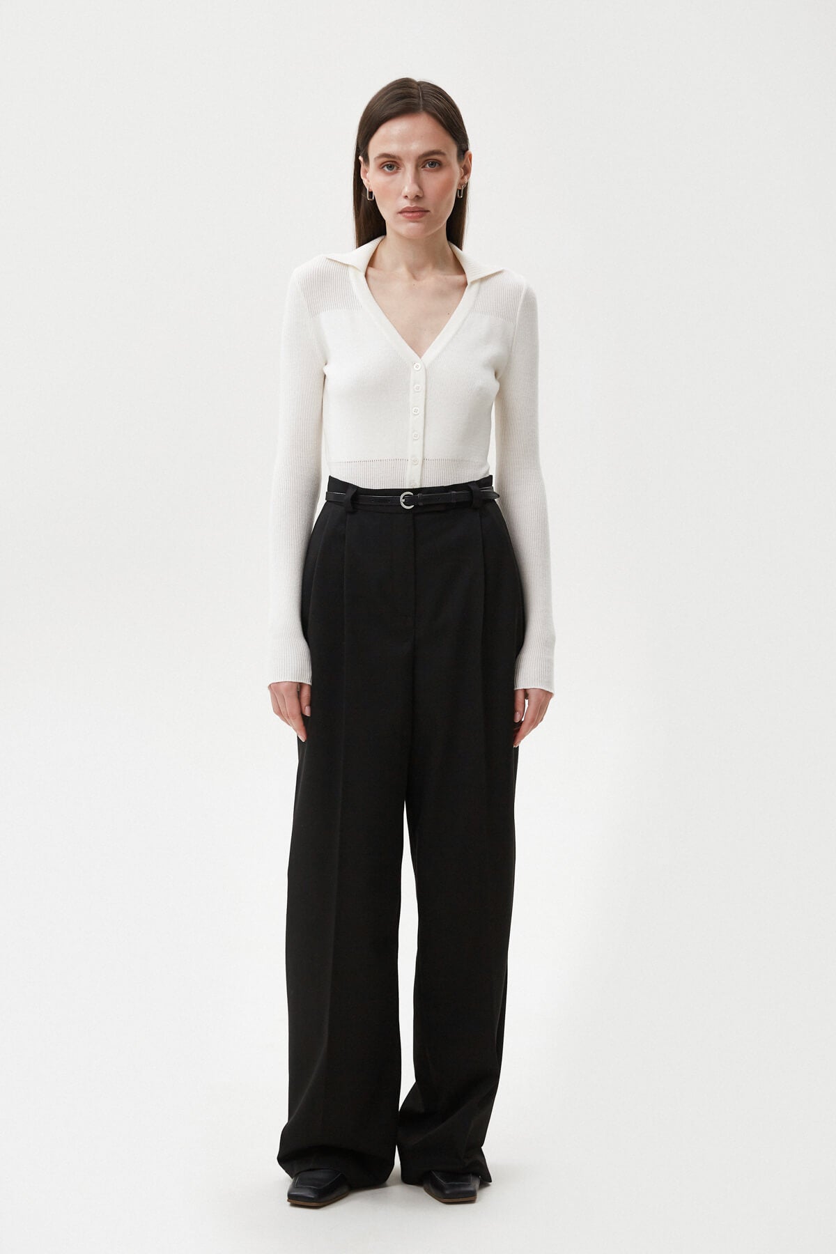 MILKY KNITTED BODYSUIT WITH VISCOSE